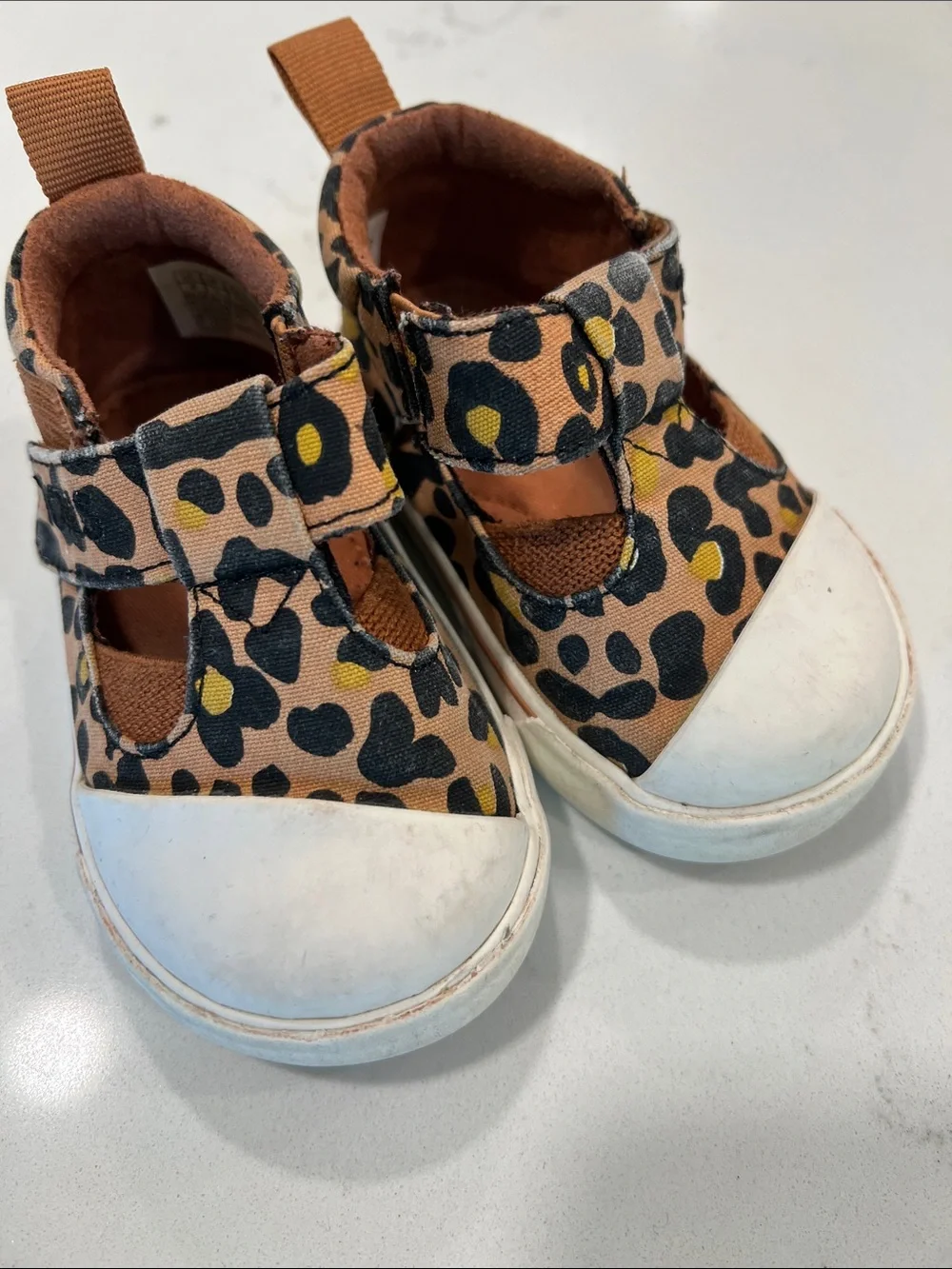 TOMS - 4, baby/toddler Mary Jane’s, animal print, tennis shoes